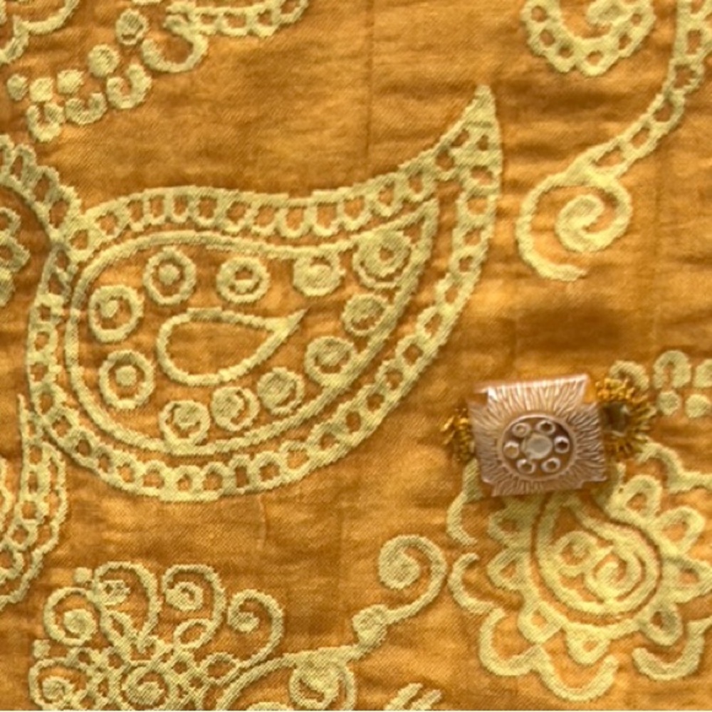Bergamo by EBI Sheer Peach/Yellow/Orange Brocade Blazer Size‎ 4 - Picture 16 of 16